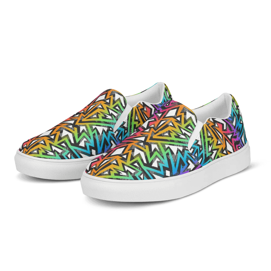 Rainbow Sparkle | Women's Slip-On Canvas Shoes product image (3)