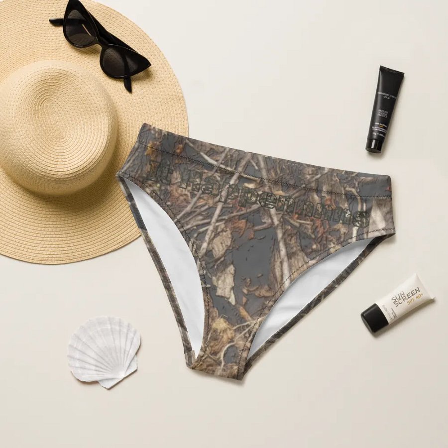 Recycled High Waisted Bikini Bottom - Dead Split - It Happennnns Camo product image (8)