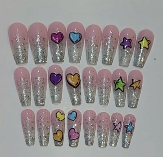 Hearts & Stars Nail Set product image (1)