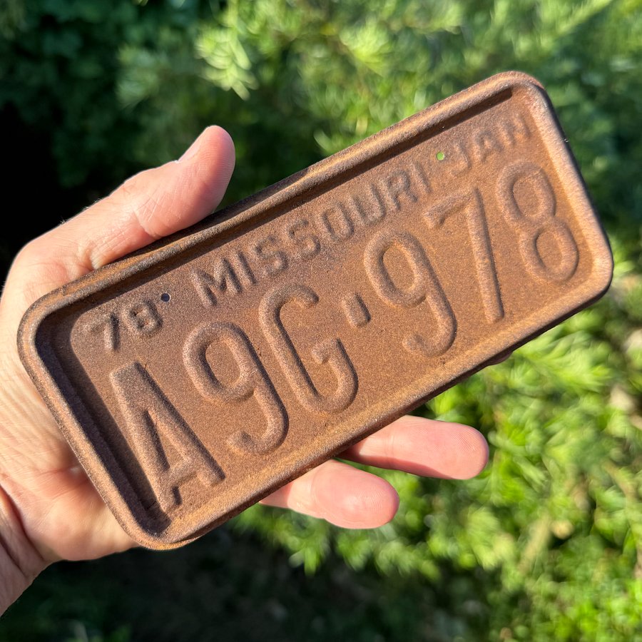 🎎 1978 Missouri Mini License Plate – Possibly Motorcycle-Sized – Japan Antique Roadshow product image (3)