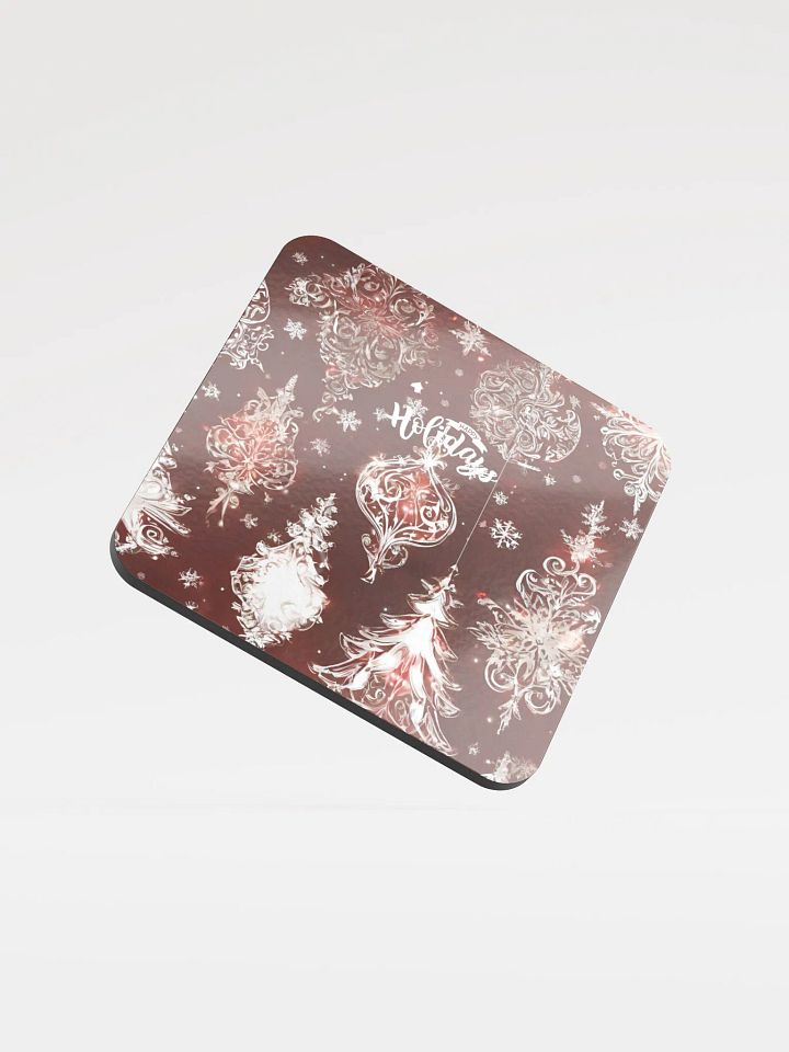 Festive Holiday Ornaments Cork Coaster gift for entertainers moms colleagues friends product image (1)
