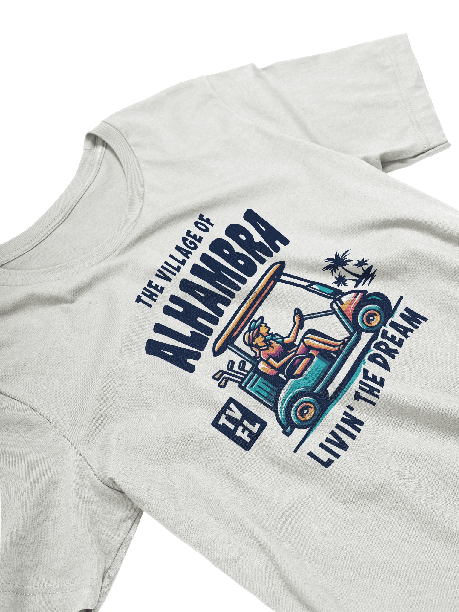 The Village of Alhambra TV FL Golf Cart Design T-Shirt product image (21)