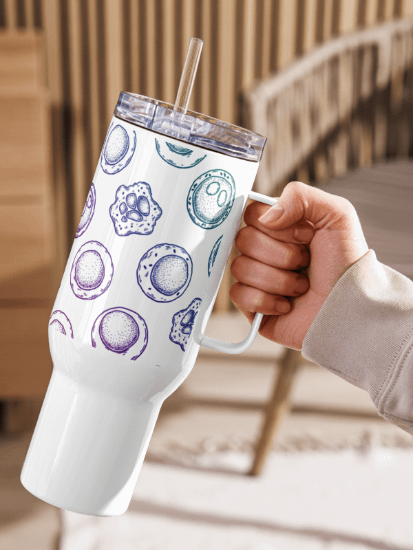 "Stem cells pattern" Travel Mug with a Handle product image (4)