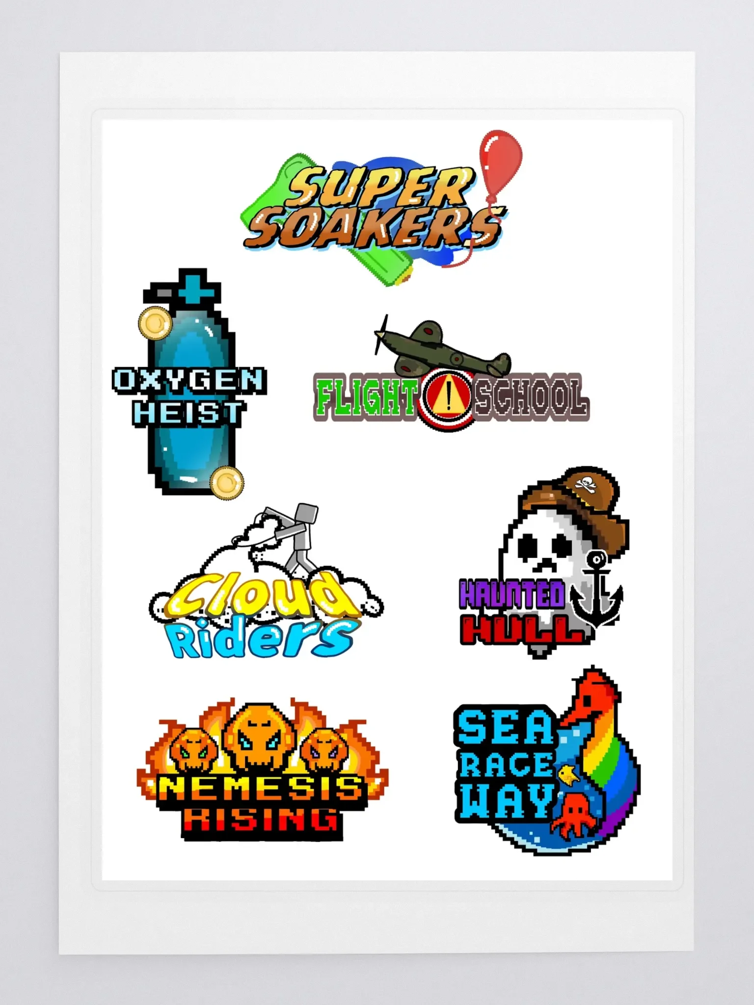 Creator Splash Game Logos Sticker Sheet product image (3)