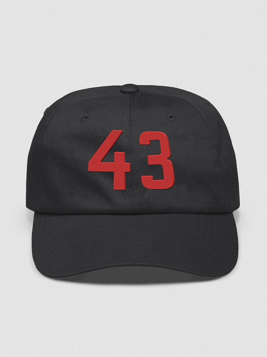 "43" Embroidered Hat (Red & Black) product image (1)