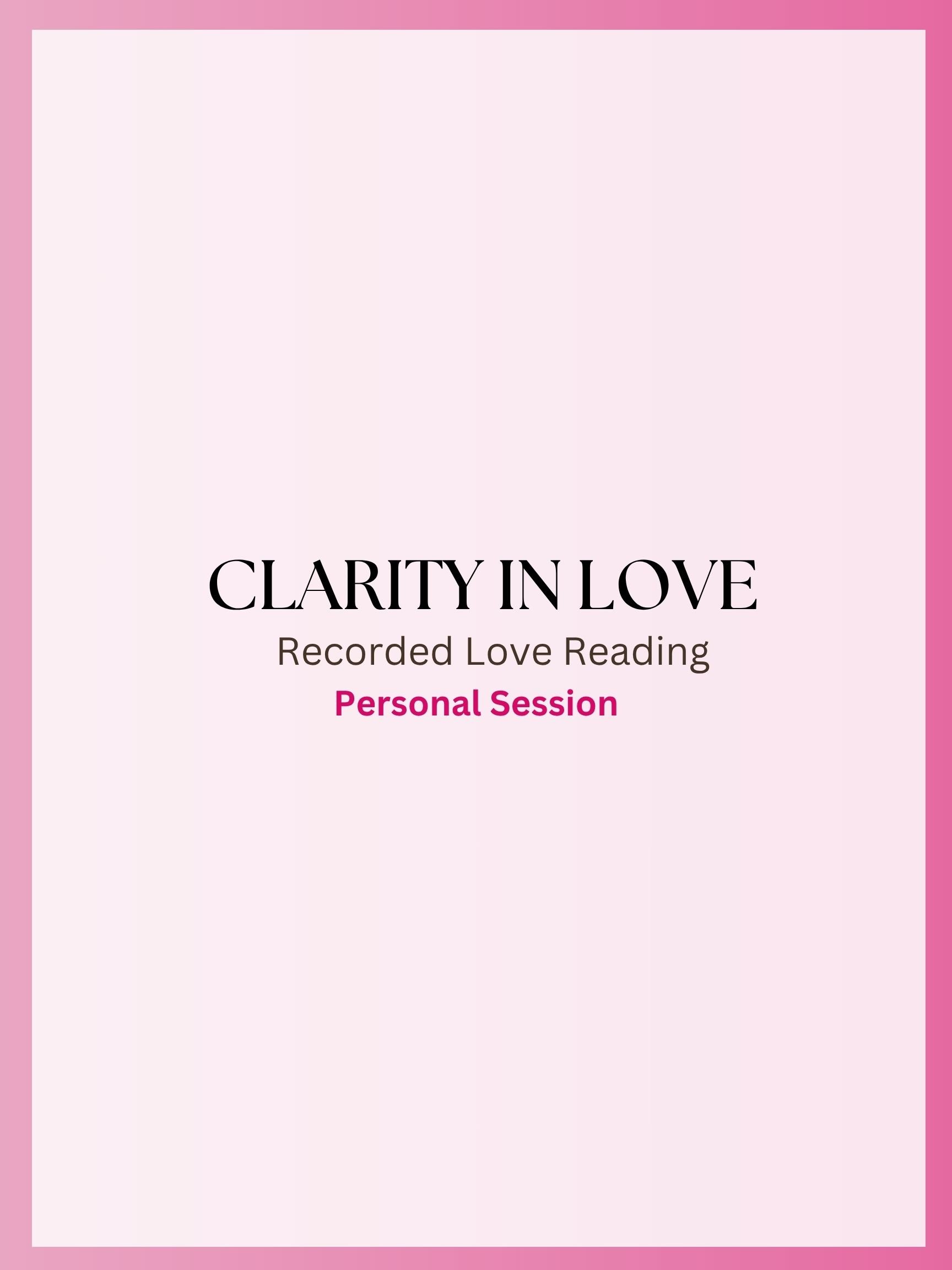 Clarity In Love | Recorded Love Tarot Reading product image (1)