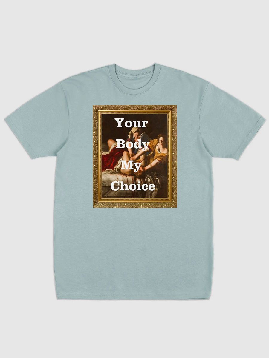 Judith Slaying Your Body My Choice Framed Heavyweight T-Shirt Double-Sided product image (1)