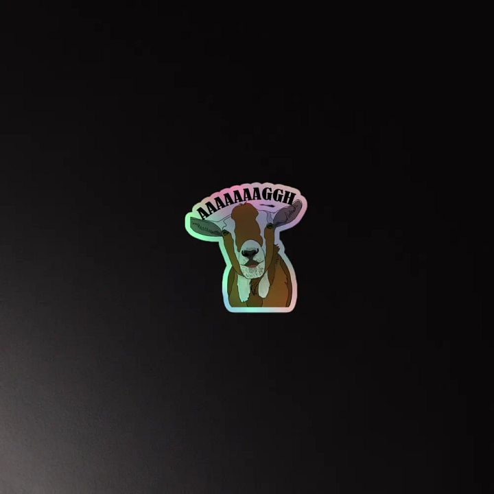 Screaming goat holo sticker product image (2)