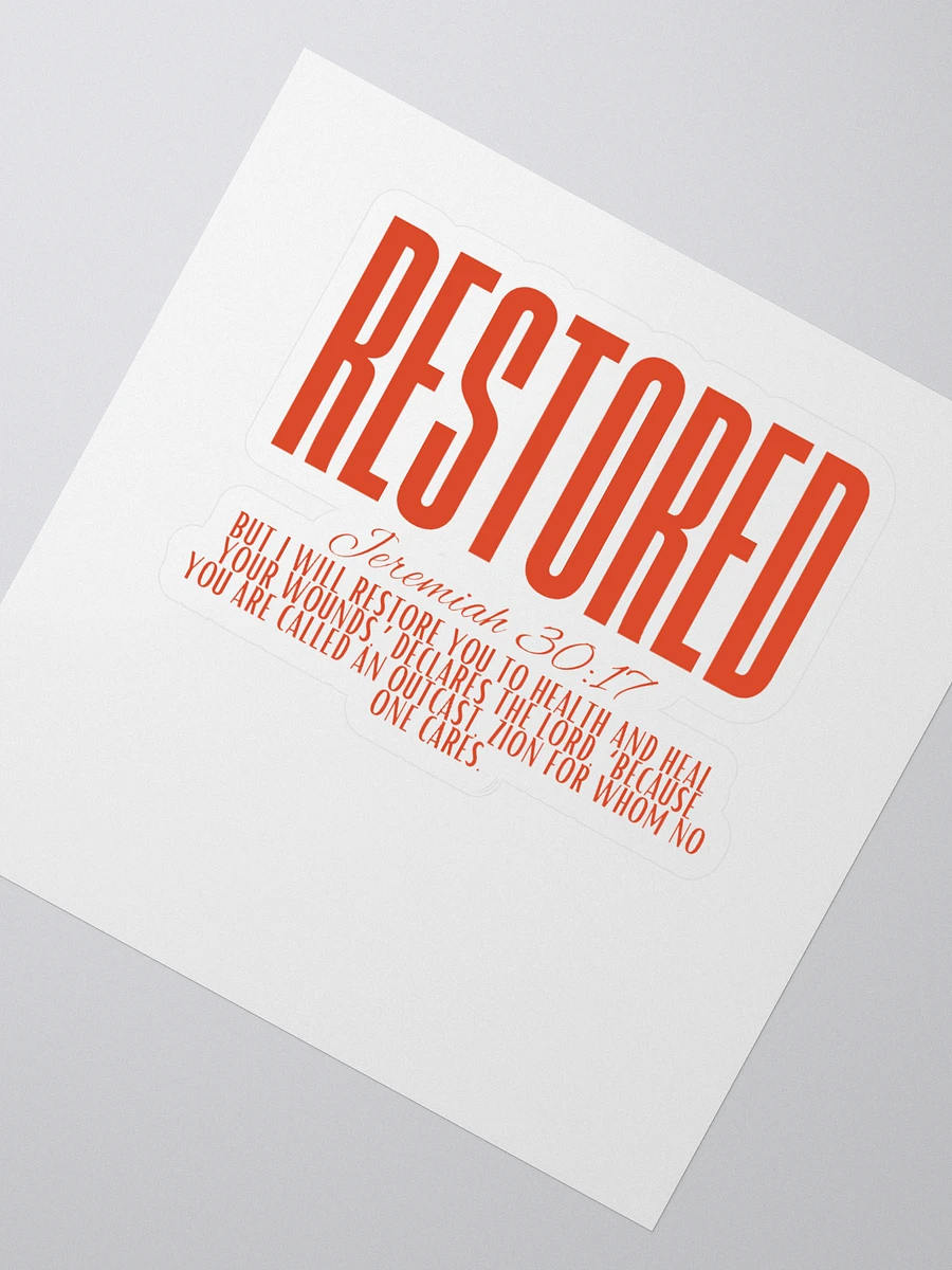 RESTORED- Jeremiah 30:17 Sticker product image (2)