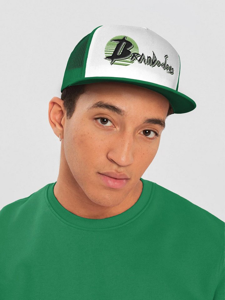 Brandocious Logo, Green and Black - Trucker Hat. product image (10)