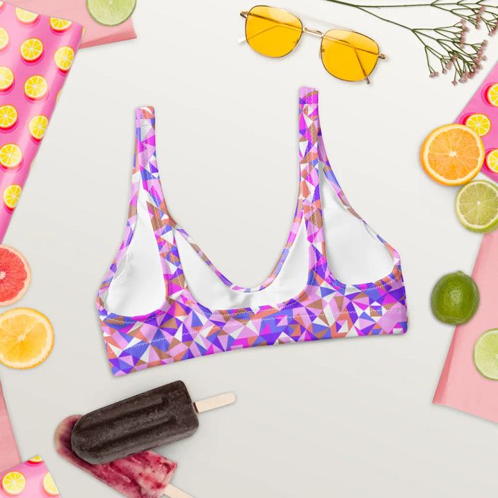 Colorful Vector Patterns Design Padded Bikini Top - v2 product image (2)