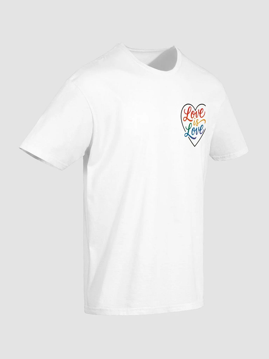 Love is Love Pride T-Shirt | LGBTQ+ Rainbow Heart Design | Equality Tee product image (42)