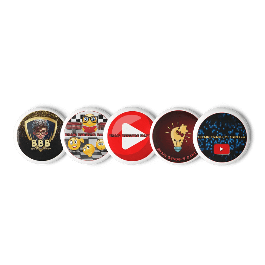5 Brain Benders Banter Pin Set product image (3)