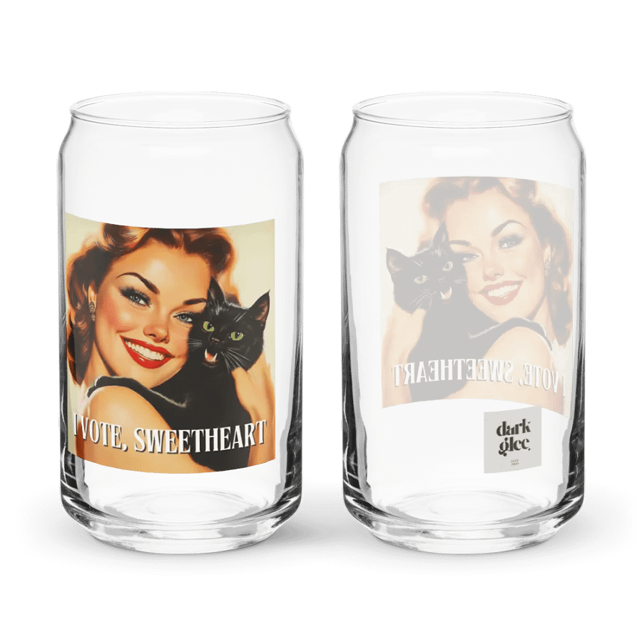I Vote Sweetheart Can-Shaped Glass product image (4)