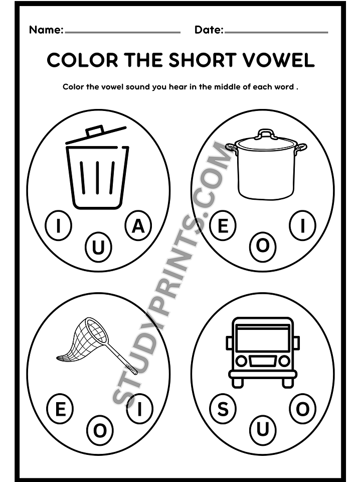 short vowel sounds worksheets for kindergarten pdf product image (2)