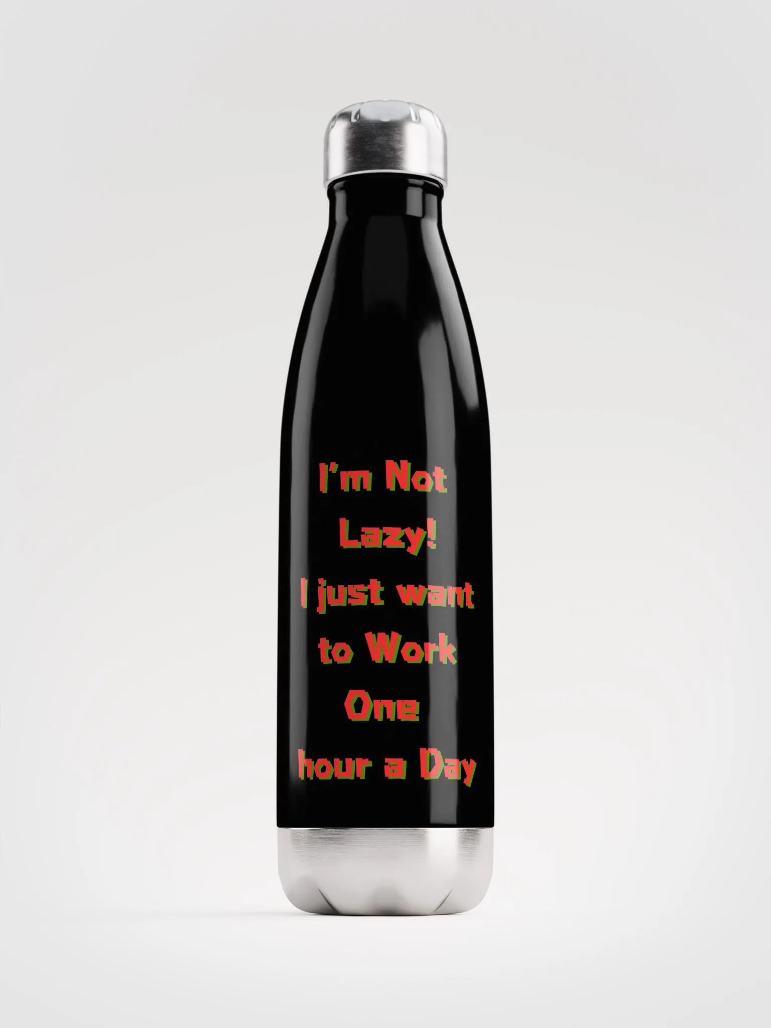 Motivational One Hour a Day Stainless Steel Water Bottle product image (2)