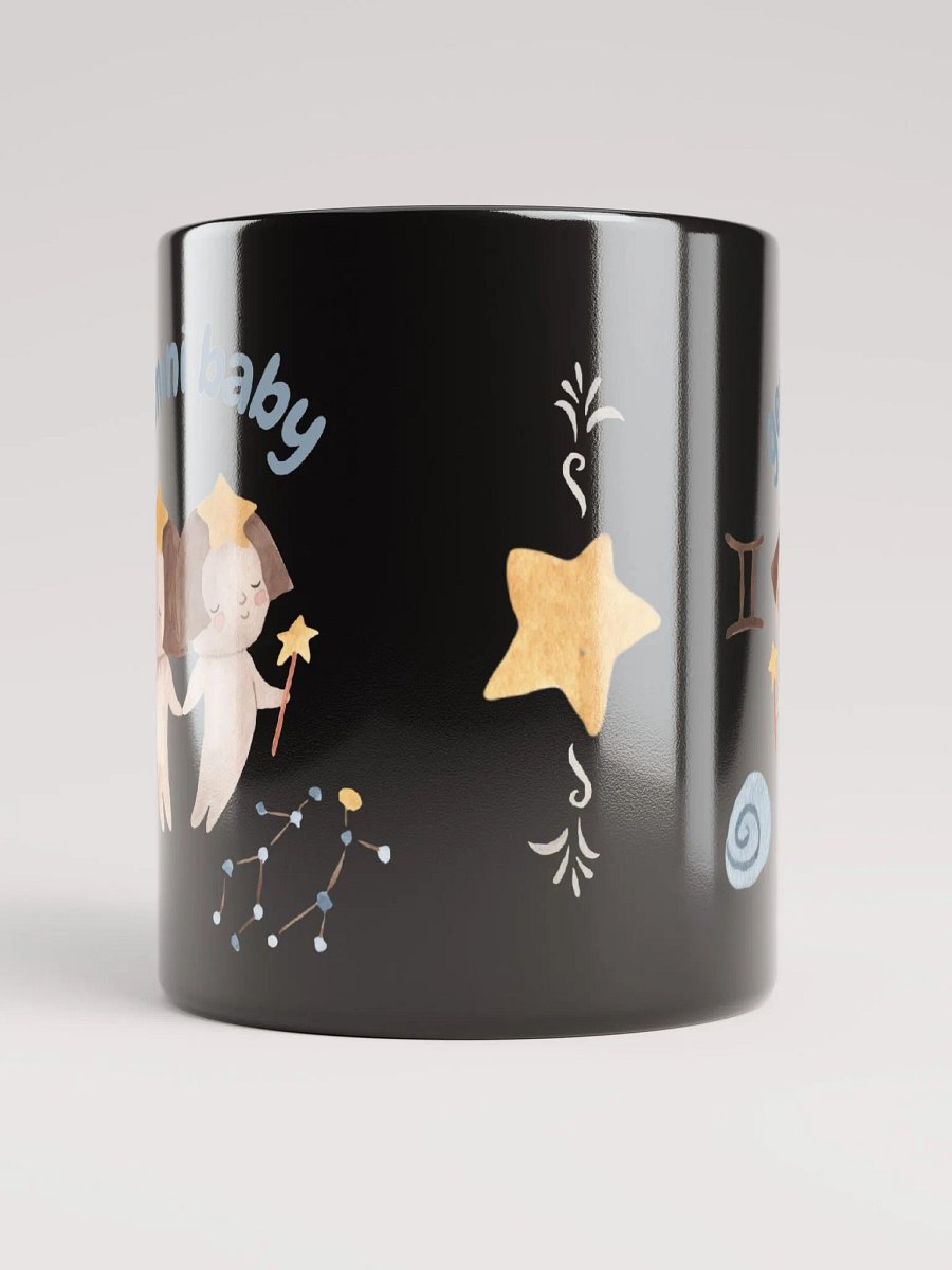 Gemini Baby May 21- June 21 BLACK GLOSSY MUG Baby Gift, New Baby Gift, Fun Astrology Gift product image (9)