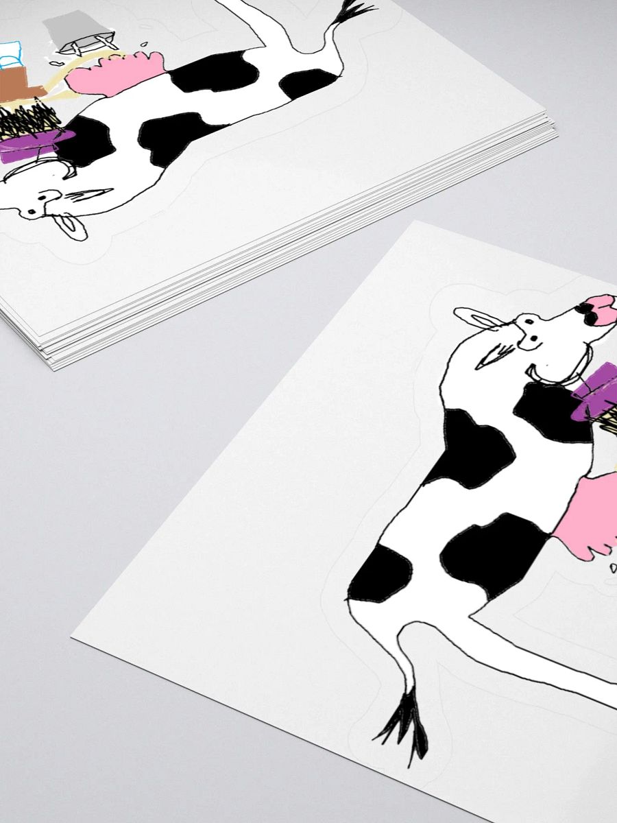 Mutated Cow with Farmer Sticker product image (4)