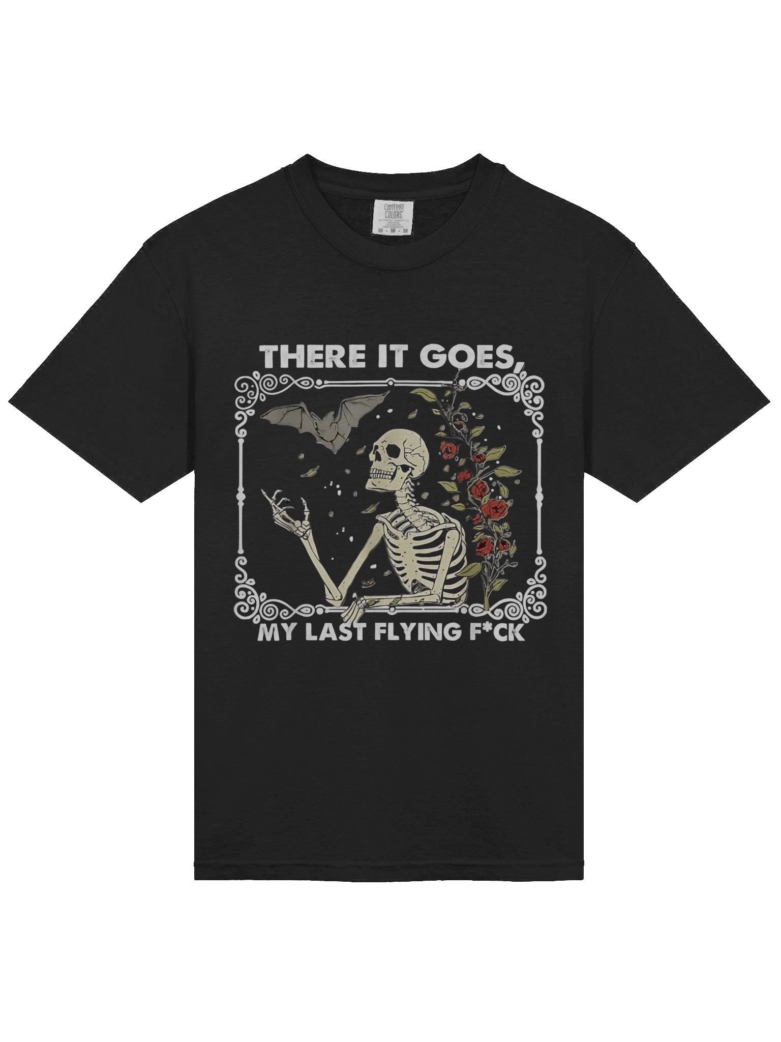 There it Goes My Last Flying F Funny Halloween Skeleton T-Shirt product image (3)