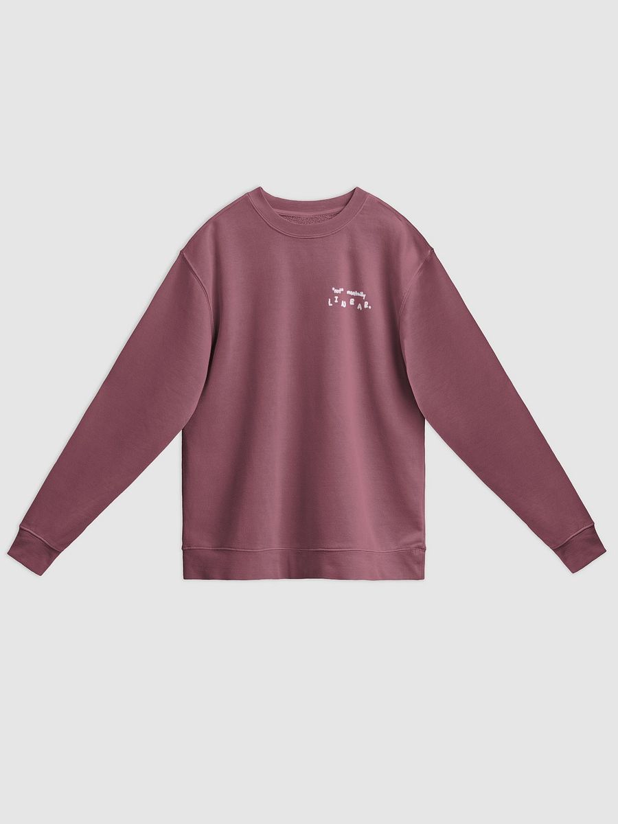 *not* mentally linear (sm. lined design, #E1B9CE) printed pigment crewneck product image (17)