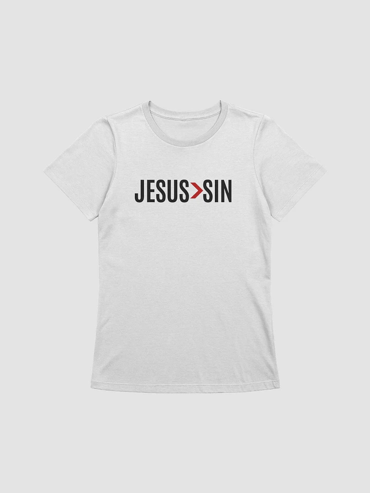 Jesus > Sin Women's Tee (White) product image (1)