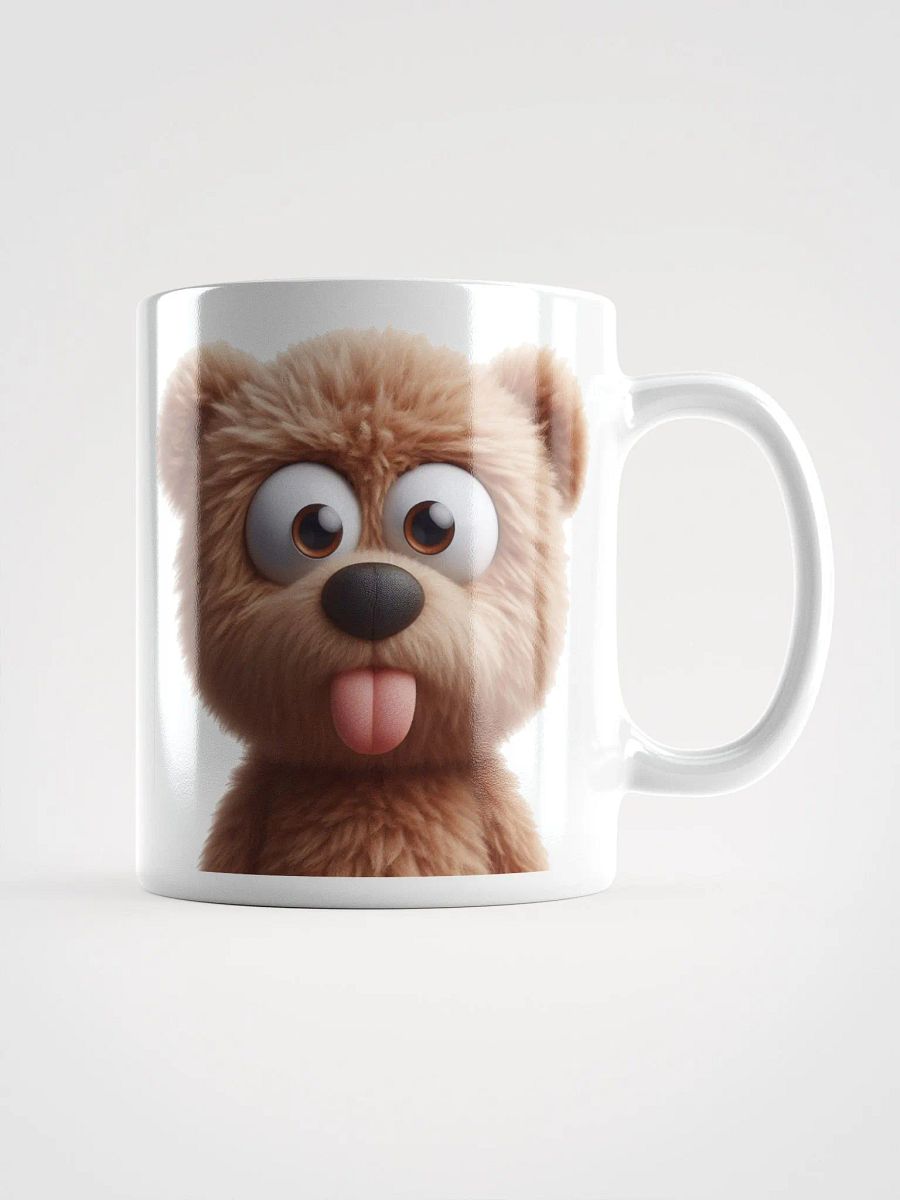 Rude Teddy Bear #Humorous Glossy Mug - White product image (1)