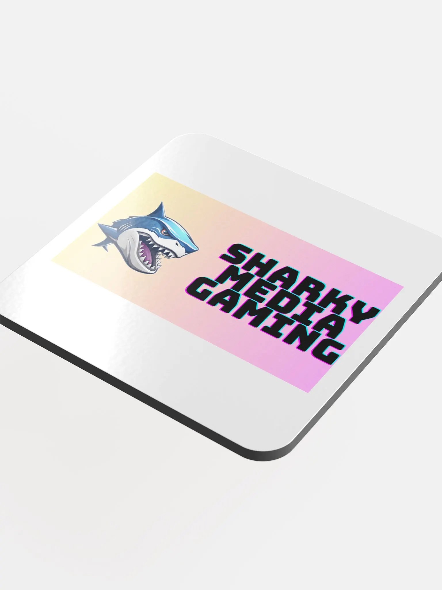 Sharky Media Gaming Coaster (Yellow/Pink) product image (4)