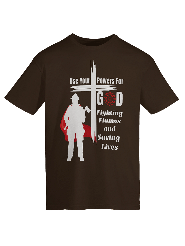 Use your powers for God - Marvel at His Goodness, Christian Firefighter Superhero T-Shirt product image (16)