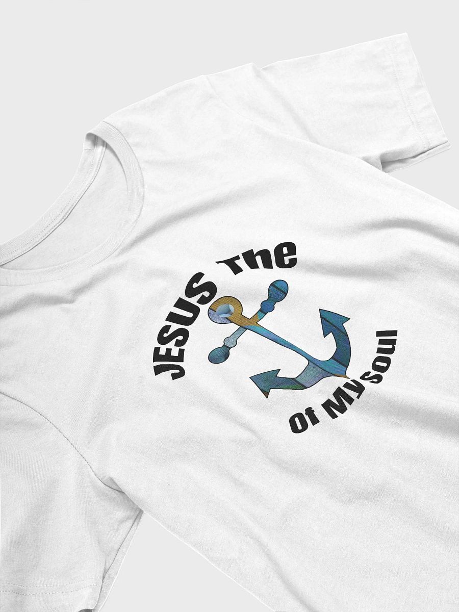 JESUS THE ANCHOR OF MY SOUL Iridescent Maritime Anchor Graphic Tee product image (3)