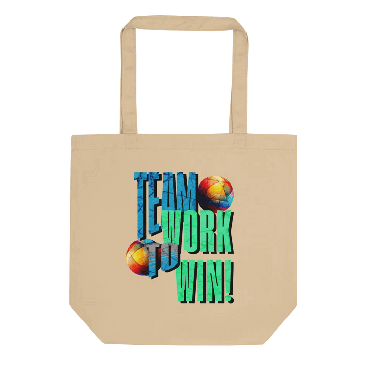 Team Work to Win Volleyball Eco-Friendly Tote Bag product image (1)