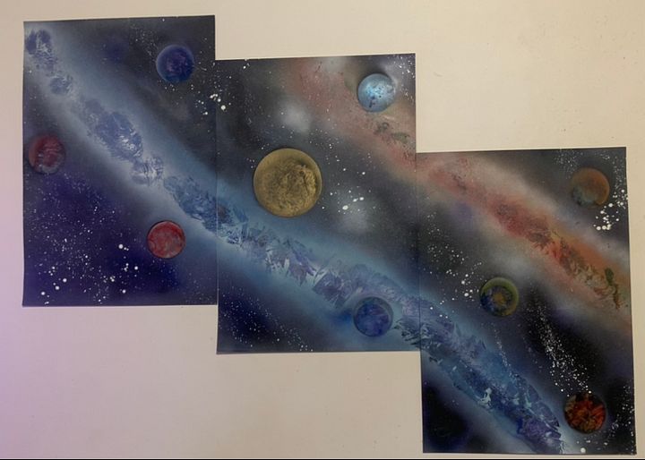 Outer space Spray paint art product image (1)
