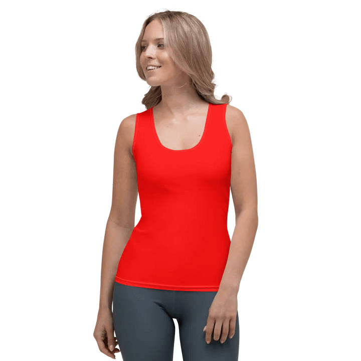 Plain Color Red Tank Top product image (1)