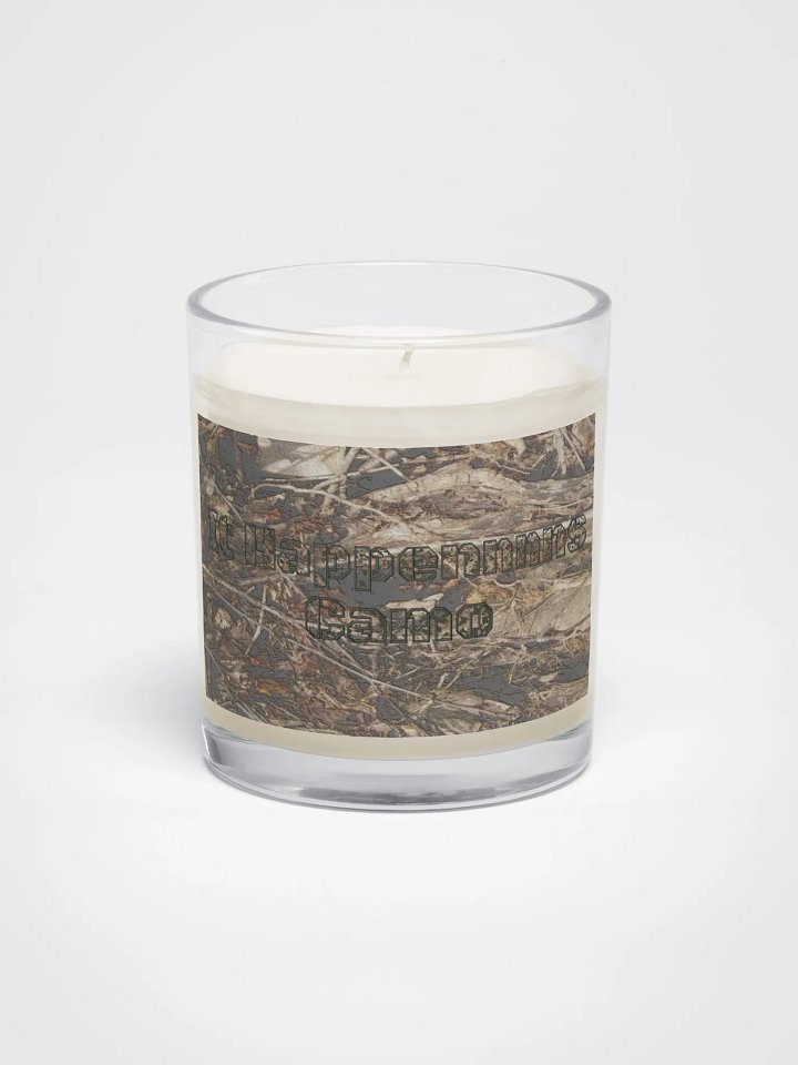 Soy Wax Candle In A Clear Glass Jar - Dead Split - It Happennnns Camo product image (1)