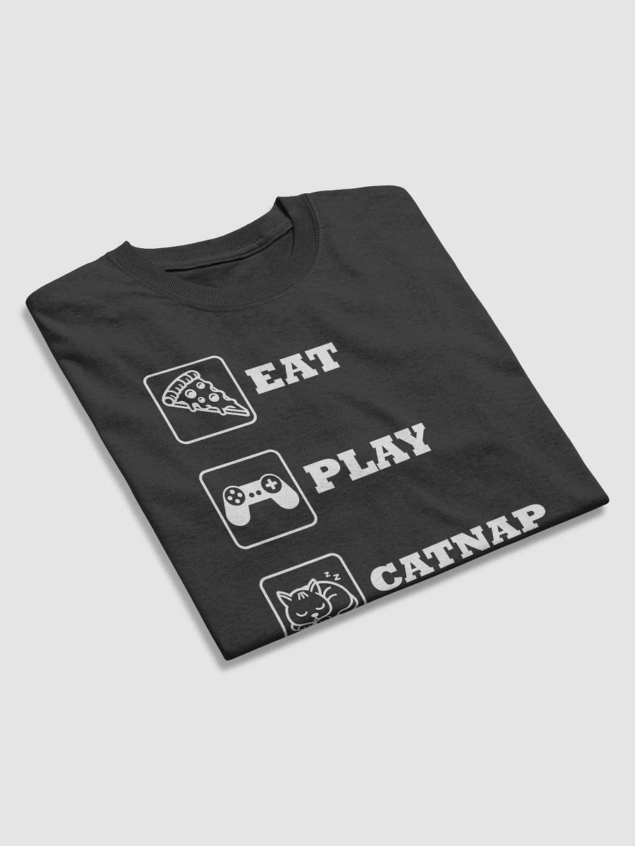 "Eat, Play, Catnap, Repeat" Funny Gamer and Cat Person T-Shirt product image (6)