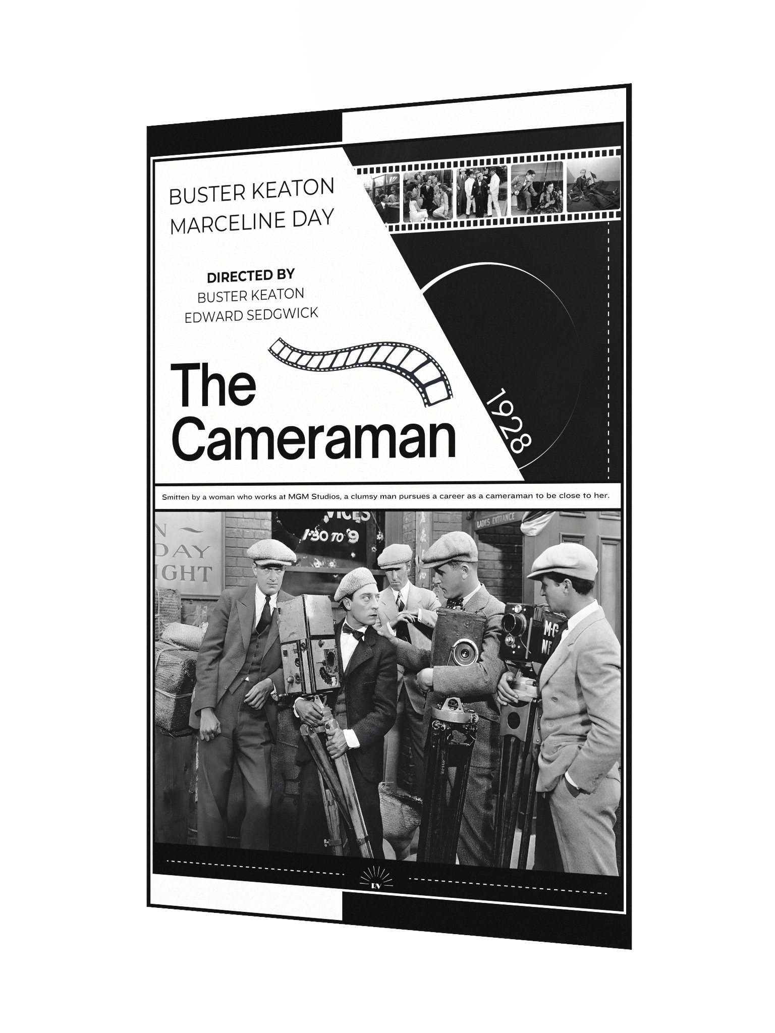 The Cameraman with Buster Keaton and Marceline Day 1928 | Movie Poster | 12x18 Wall Art product image (3)