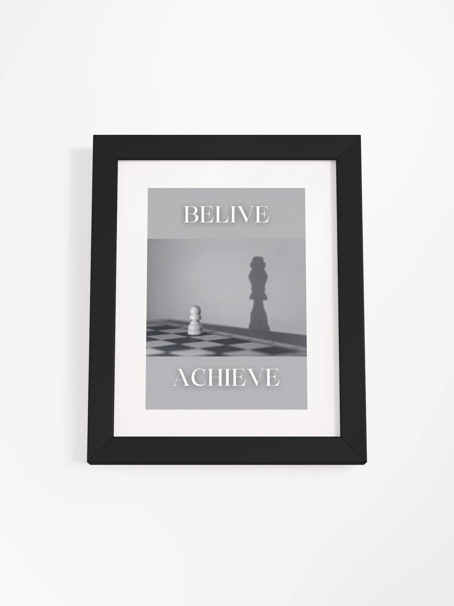 Believe to Achieve Chess Shadow Art product image (1)