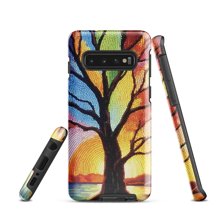 Sunlit Stained Glass Tree Tough Case product image (1)