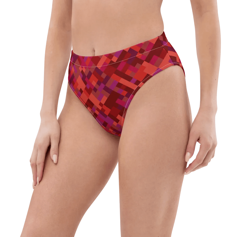 Colorful Mosaic Pattern Design High Waisted Bikini Bottom - v3 product image (7)