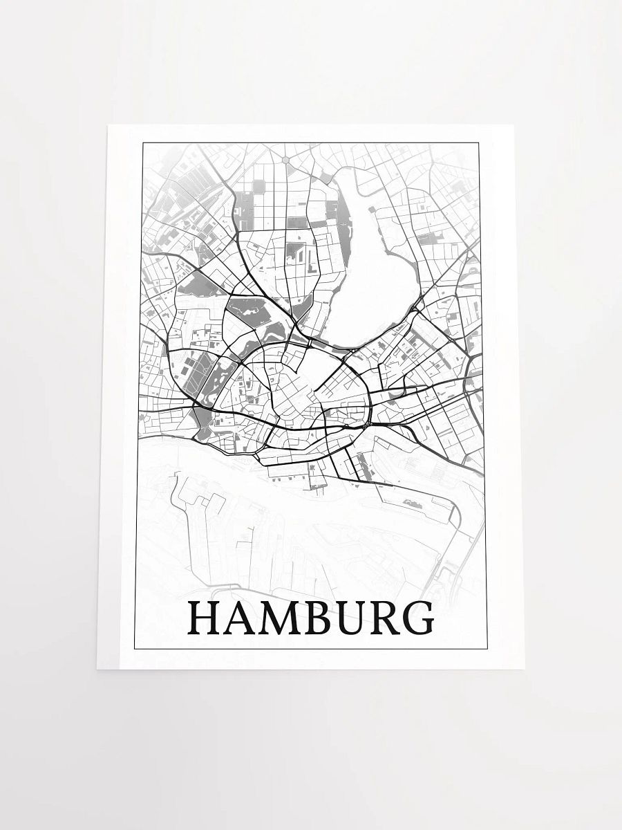 Hamburg, Germany, city map print product image (20)
