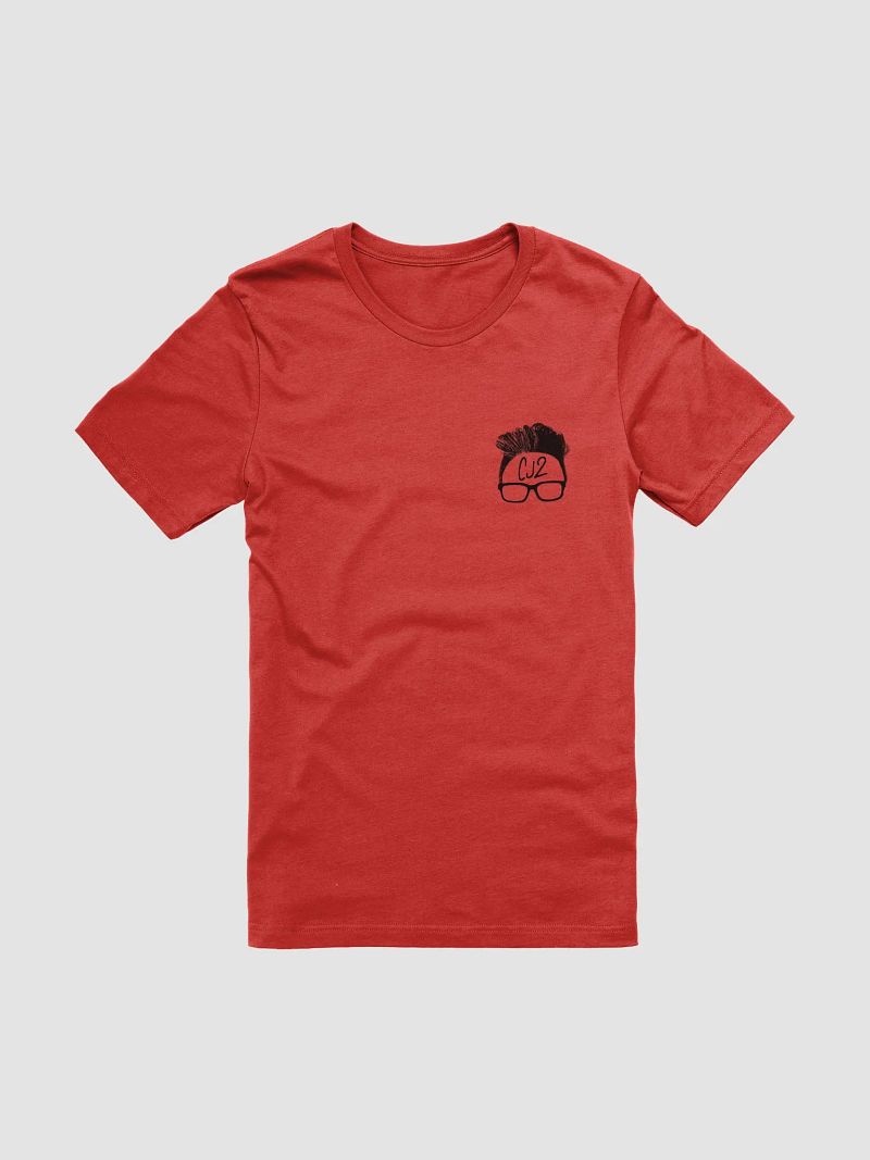 just a lil logo on red