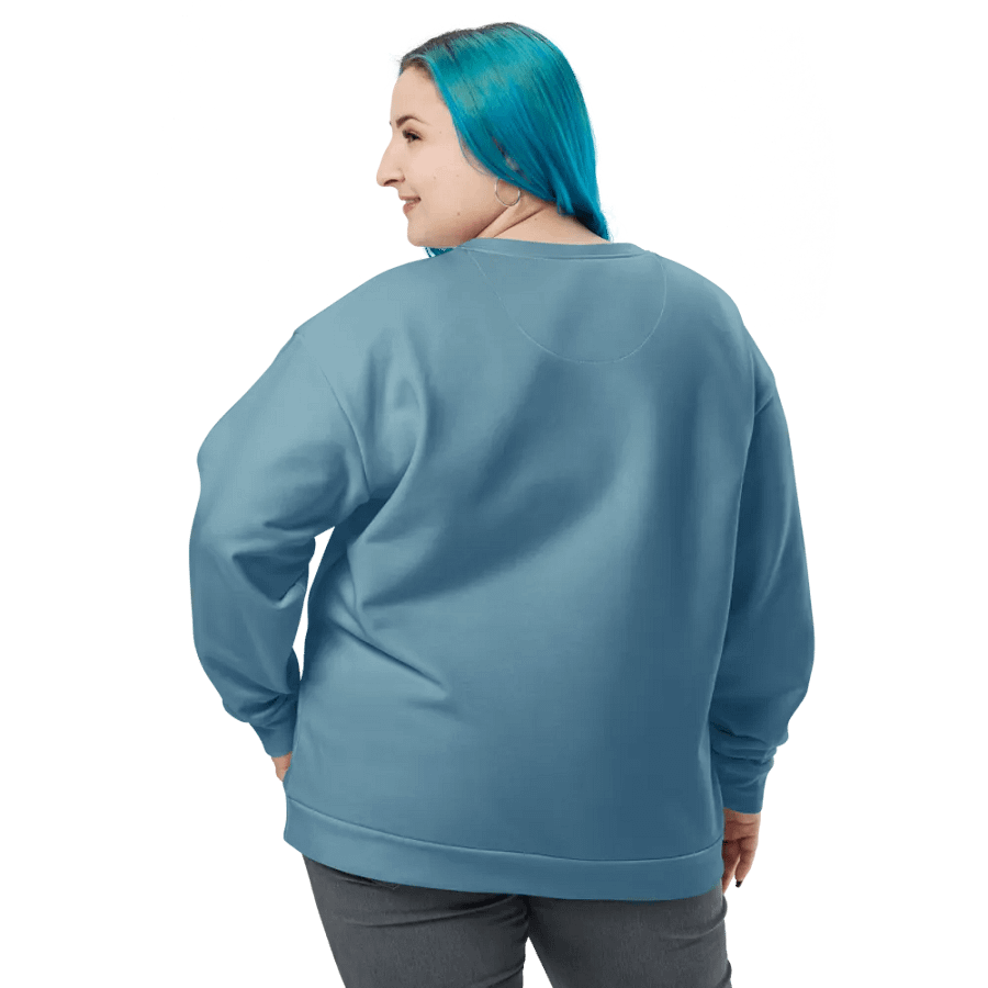 Plain Medium Light Blue Soft Summer Unisex Recycled Polyester Heavyweight Premium Sweatshirt by Treasure Pie product image (11)