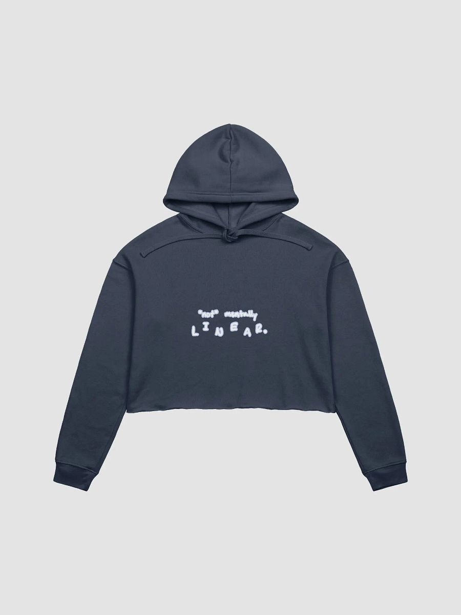 *not* mentally linear (lined design, #BDCAEF) fleece cropped hoodie product image (18)