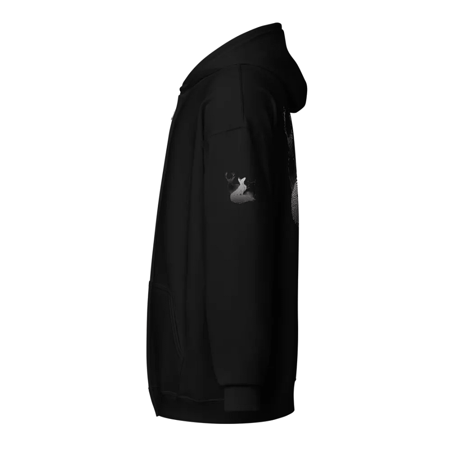 Stag Vixen and Bull Hypno design zip up hoodie product image (15)