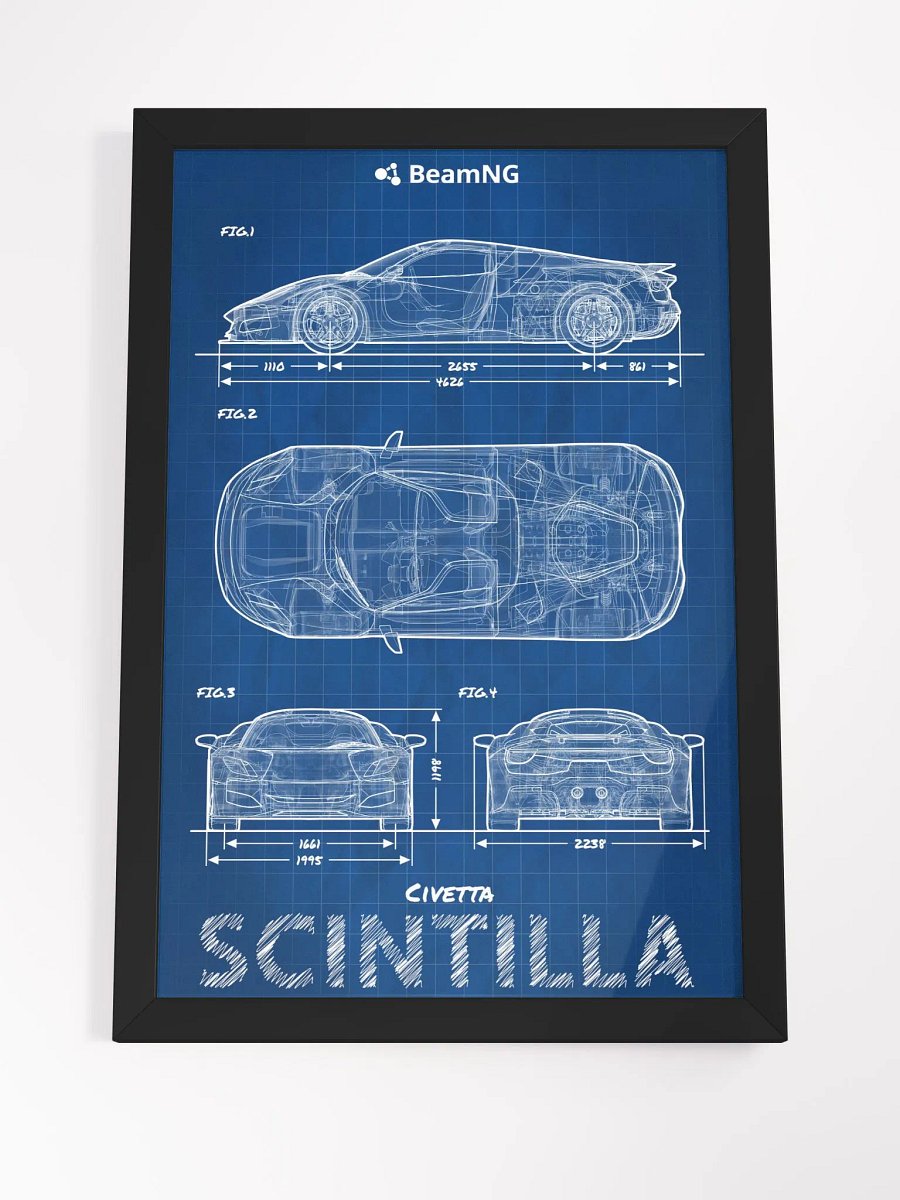 Framed Poster: Civetta Scintilla Blueprint product image (4)