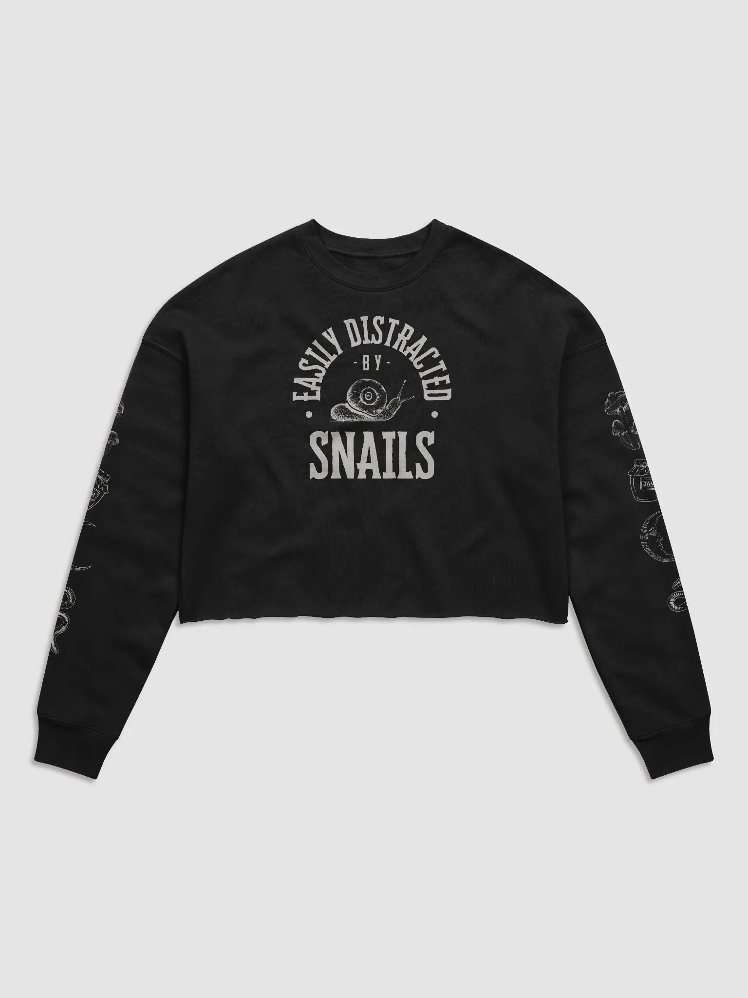 Easily Distracted by Snails - Fleece Cropped Sweatshirt product image (1)