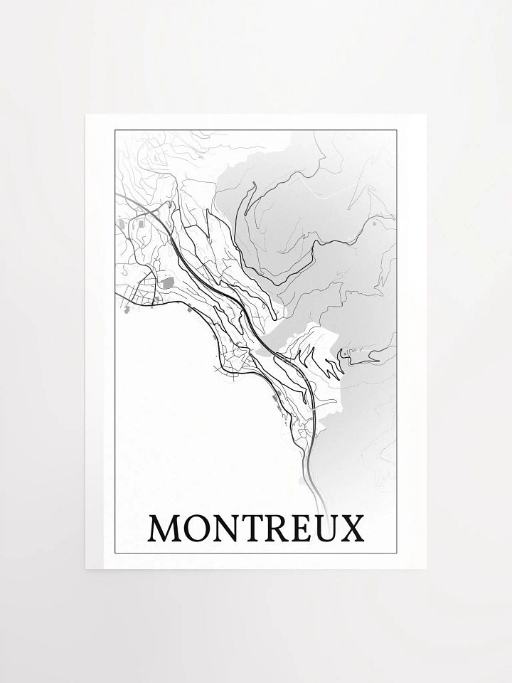 Montreux, Switzerland, city map print product image (4)
