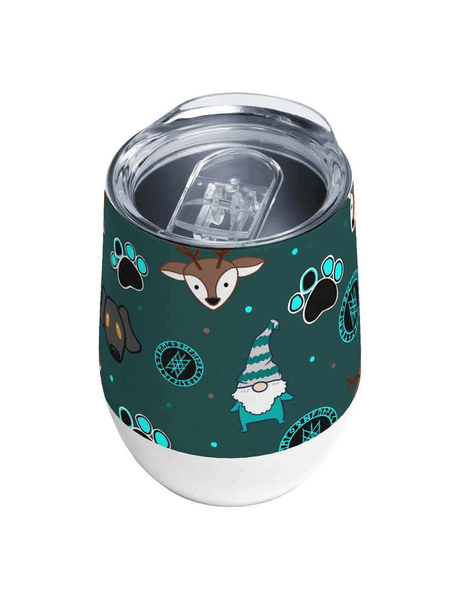 Web of Wyrd Dark Teal Wine Tumbler product image (4)