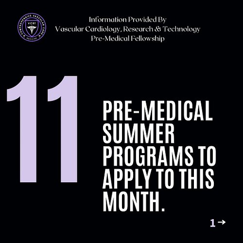 🚨 Pre-med students: Deadlines for the 11 research programs shared start as soon as February 5th, with most closing this month...