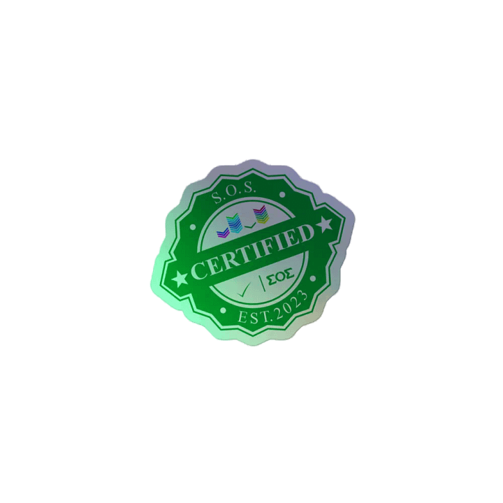 Certified S.O.S. Holographic Sticker product image (2)