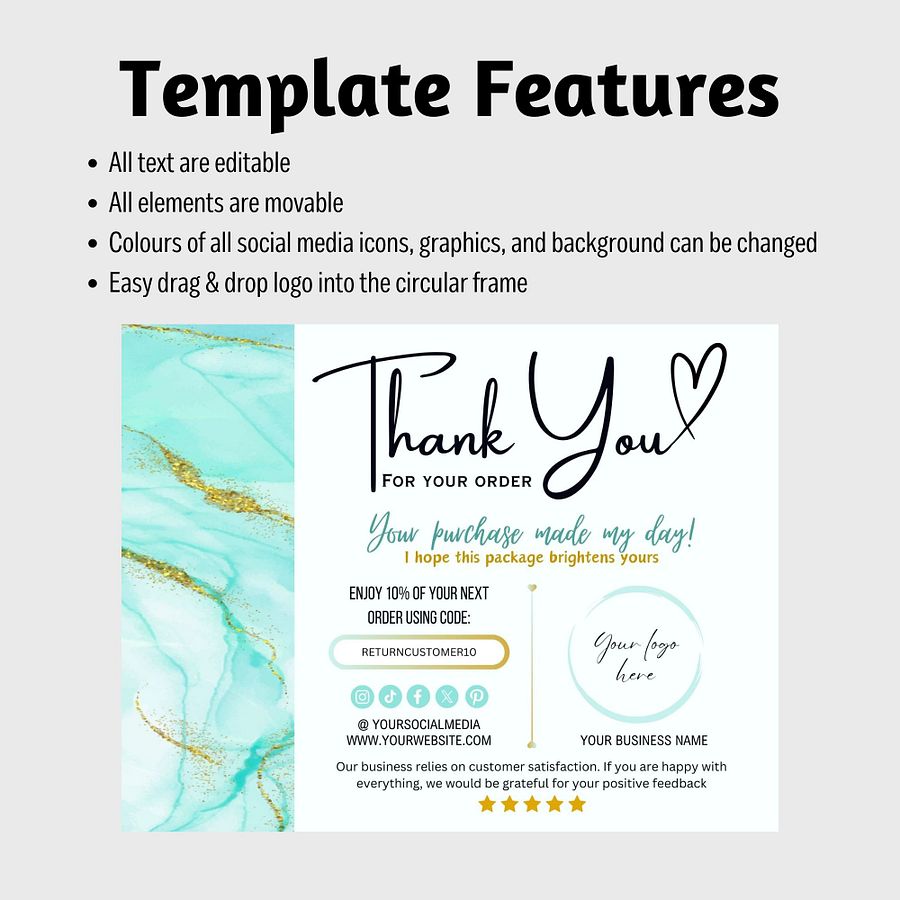 Marina - Thank You Card Template product image (7)